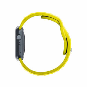 38/40/41/42 mm Yellow (small) - 3mk Silicone Watch Strap for Apple