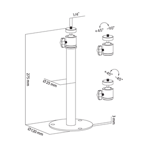 Wall or ceiling mount for projector