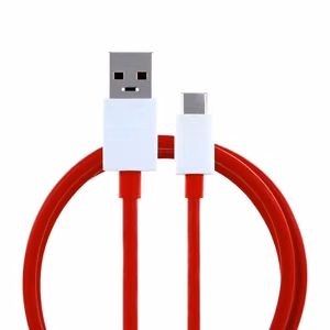 Originalus OnePlus D301 USB-A į USB-C laidas, 4A, 1 m, raudonas, bulk