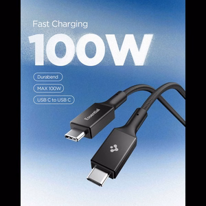 Spigen Essential EB10015CC Кабель USB-C USB-C 100W 150 см чёрный