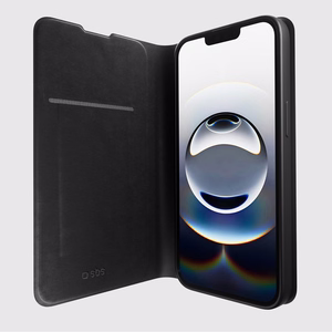 Чехол-кошелёк SBS Wallet Smooth для iPhone 16e, 17e с флипом, чёрный