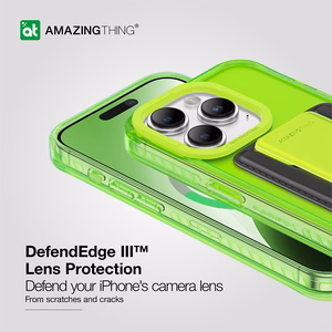 Amazing Thing Titan Pro Neon Mag piniginės dėklas 10FT IP156.7PTWGN Iphone 15 Pro Max žalia su stovu