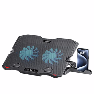 Wozinsky WDCX-015 StormPad RGB žaidimų aušinimo nešiojamojo kompiuterio stovas juodas