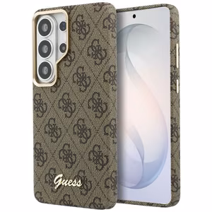GUESS чехол 4G Script MagSafe для Samsung Galaxy S26 Ultra GUHMS26L5P4FWMSW коричневый