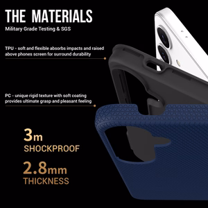 Dėklas Perfectionists Triangle Case Samsung S721 S24 FE tamsiai mėlynas