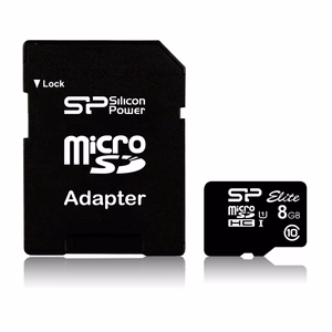 Silicon Power Elite 8GB microSDHC UHS-I atminties kortelė Class 10