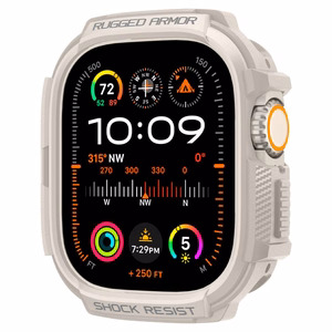 Spigen Rugged Armor dėklas Apple Watch Ultra 1 / 2 (49mm) - smėlio spalvos