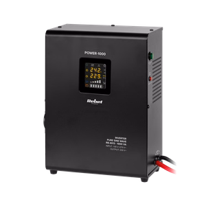 Rebel POWER-1000 wall-mounted emergency power supply, pure sine wave inverter with charging, 12 V / 230 V, 1000 VA / 700 W