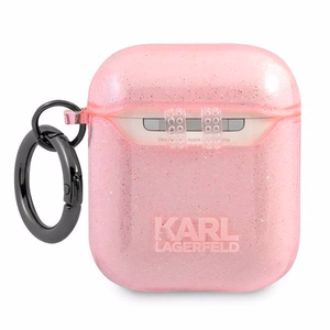 Karl Lagerfeld KLA2UKHGP чехол AirPods розовый Glitter Karl`s Head