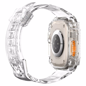 Spigen Rugged Armor Pro Case – Band with case for Apple Watch Ultra 49 mm (Clear))