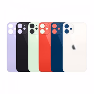 Back Cover Compatible With iPhone 12 Mini / Black / (Bigger Camera Hole Version) / OEM