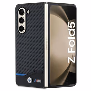 BMW Leather Carbon чехол для Samsung Galaxy Z Fold 5 - чёрный