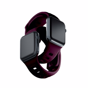 Силиконовый ремешок 3mk для Apple Watch, 38/40/41/42 mm, Mulberry, малый размер