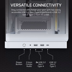 Corsair 4500X RS-R ARGB grūdintas stiklas vidutinio bokštelio korpusas, baltas