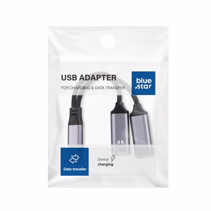 Adapteris Blue Star iš USB-C į 2xUSB-C juodas