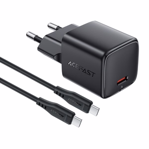 Charger Acefast A118 30W GaN USB-C + USB-C to USB-C cable 1.2m black