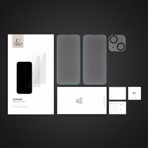 Tech-Protect Supreme Set для iPhone 14 2x закалённое стекло для дисплея / закалённое стекло для камеры