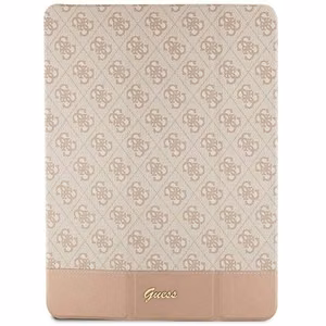 Guess 4G Stripe Allover dėklas iPad Pro 12.9" - rožinis