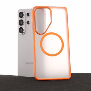 Liavec Soft Case Metal Frame для Samsung Galaxy S26 Ultra оранжевый