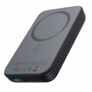 Внешний аккумулятор Joyroom (JR-W020) 10000mAh с беспроводной зарядкой (MagSafe 15W) чёрный