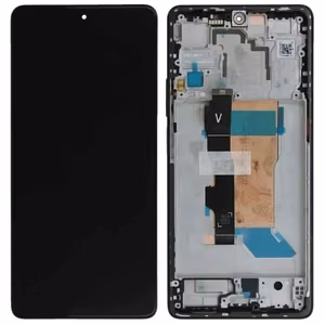 LCD ekranas Xiaomi Poco F5 5G su jutikliniu ekranu su rėmeliu juodas originalus (service pack)