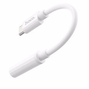 Adapter AUX USB C to Jack 3,5 mm Hoco LS30 white