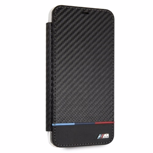 Чехол BMW Carbon Tricolor Stripe для iPhone XS Max - чёрный