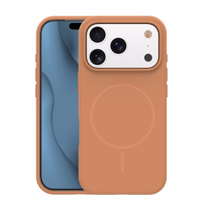 Silicone Thin Mag dėklas iPhone 12 / 12 Pro 6,1" karamelė