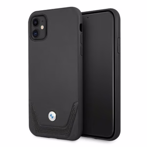 BMW odinis perforuotas dėklas iPhone 11 / Xr - juodas