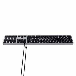 Satechi Slim W3 Wired laidinė USB-C QWERTY klaviatūra, ST-UCSW3M, space gray
