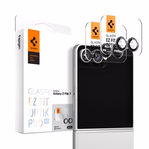 Spigen Optik Pro HD Glas.TR EZ Fit 2 rinkinys Kameros apsauga Samsung Galaxy Z Flip 7 - juodas