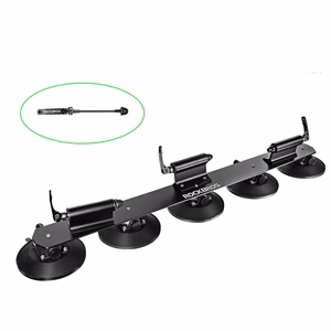 Rockbros XP1003 siurbtukinis automobilio stogo laikiklis 3 dviračiams – juodas