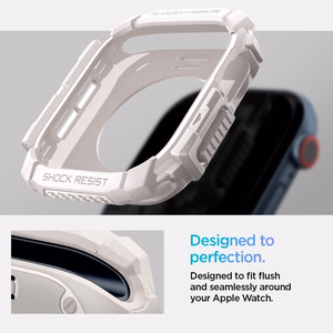 Spigen Rugged Armor ремешок для Apple Watch 10 46mm - бежевый
