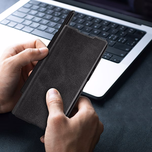 Nillkin Qin Pro dėklas Samsung Galaxy Z Fold 7 su S Pen Space - juodas