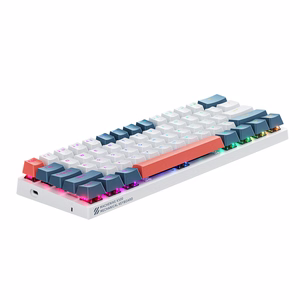 Machenike K500-B61 Laidinė mechaninė žaidimų klaviatūra su apšvietimu, Red Switch - baltas ir mėlynas
