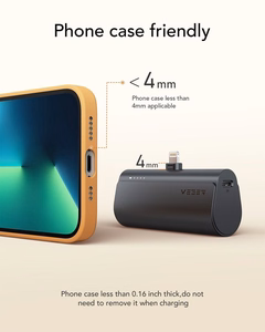 Powerbank Veger PlugOn (W0556P) PD QC3.0 3A 20W 5000 mAh with a built-in connector Lightning black