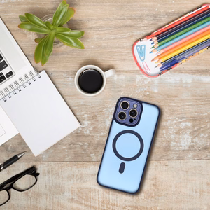 VARIETE MAG COVER magnetinis dėklas telefonui, suderinamas su MagSafe, skirtas IPHONE 17, tamsiai mėlynas