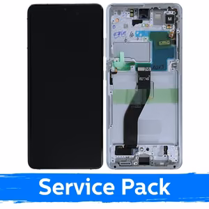 LCD Ekranas suderinamas su Samsung G998 S21 Ultra su rėmeliu / Phantom Silver / (Service Pack)