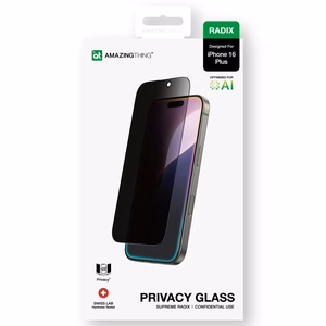 AmazingThing Radix Privatumo temperuotas stiklas telefonui iPhone 16 Plus