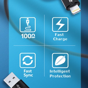 Wozinsky WNBAA 4in1 kabelis 2x USB-C 1x USB-A 1x Lightning 60W 1 m - juodas