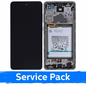 LCD ekranas skirtas Samsung A725 A72 su rėmeliu / Awesome Violet / (Service Pack) + SU BATERIJA