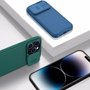 Dėklas Nillkin CamShield Pro Apple iPhone 14 Pro Max mėlynas