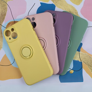 Dėklas telefonui su piršto laikikliu Xiaomi Redmi Note 13 4G (global) geltonas