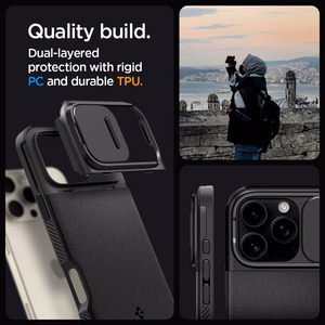 Spigen Optik Armor Mag dėklas su MagSafe iPhone 16 Pro Max - juodas
