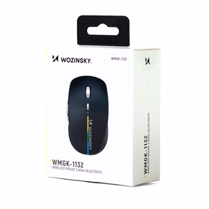 Pelė Wozinsky WMGK-1132 RGB belaidė juodos spalvos