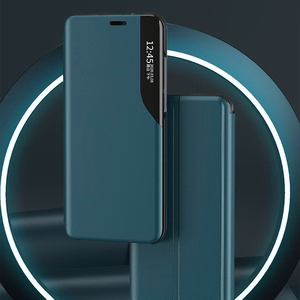 Eco Leather View Case elegantiškas knygos tipo dėklas su stovu iPhone 13 mini violetinis