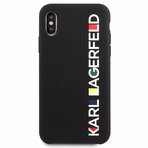 Чехол Karl Lagerfeld Glossy Bauhaus для iPhone X/XS - чёрный