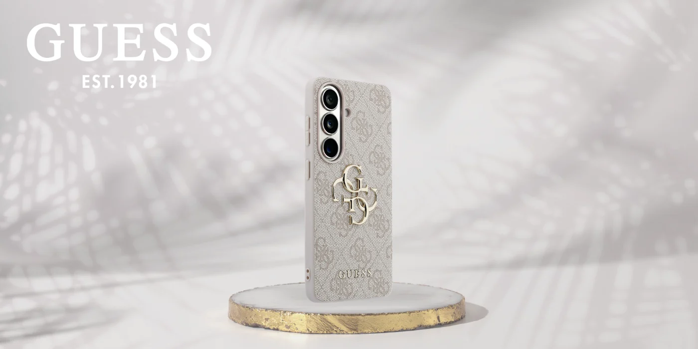 Guess 4G Big Metal Logo чехол для Samsung Galaxy S26 розовый