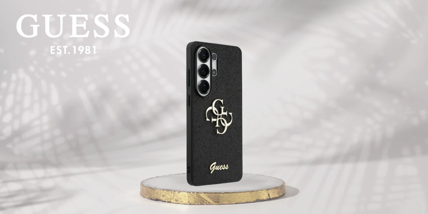 Чехол Guess Fixed Glitter Big 4G для Samsung Galaxy S26 Ultra