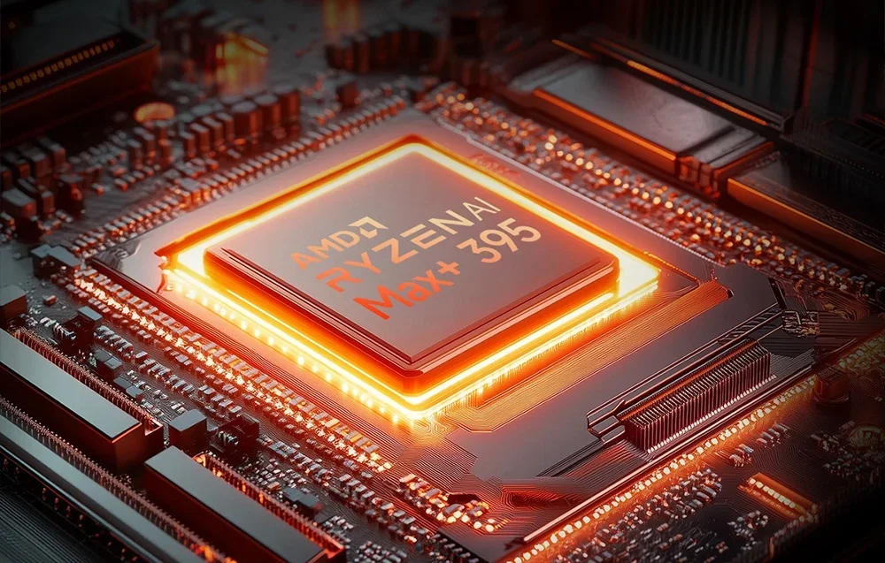 RYZEN procesoriaus vaizdas iš arti.